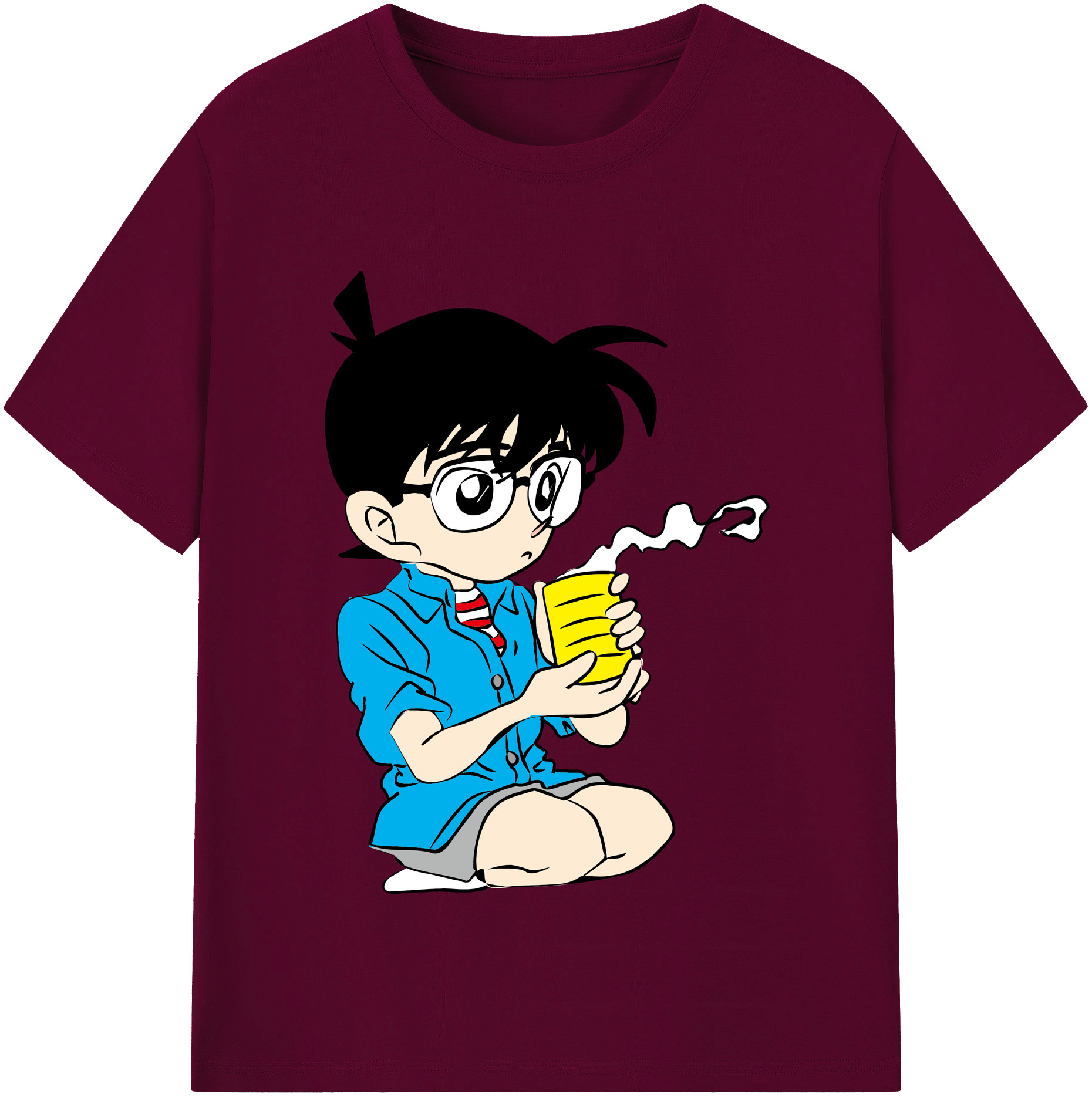 （画像用） 名探偵コナン 江戸川 コナン Detective Conan Conan Edogawa レディースカジュアルプリントTシャツ（綿100％）